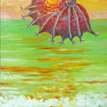 Pintura intitulada "Nad morzem" por Elżbieta Goszczycka, Obras de arte originais, Óleo