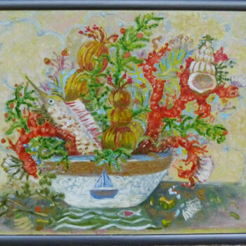 Schilderij getiteld "Frutti di mare" door Elżbieta Goszczycka, Origineel Kunstwerk, Olie