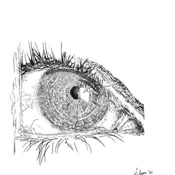 Tekening getiteld "Eye" door Elzem, Origineel Kunstwerk, Inkt