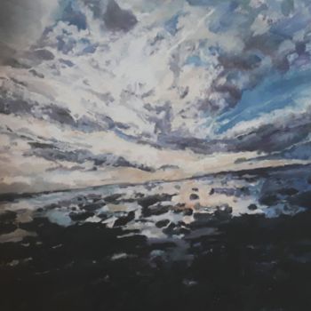 Pintura titulada "La baie de Somme" por Sophie Ema Courtois, Obra de arte original, Oleo Montado en Bastidor de camilla de m…