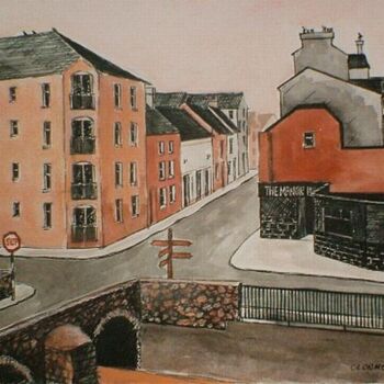 Painting titled "Clonmel streetscape…" by Ema Gervike, Original Artwork