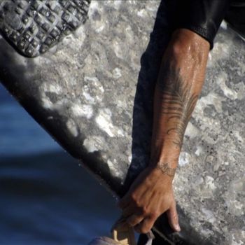 Photography titled "Surfer à Malibu" by Man, Original Artwork