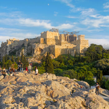 Photography titled "Acropolis viewed fr…" by Emaga Travels By Emaga Art, Original Artwork, Digital Photography
