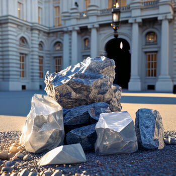 Arte digitale intitolato "Buckingham Palace..…" da Emaga Travels By Emaga Art, Opera d'arte originale, Immagine generata dal…