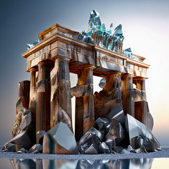Grafika cyfrowa / sztuka generowana cyfrowo zatytułowany „Brandenburg Gate...…” autorstwa Emaga Travels ✈️ By Emaga.Art 🎨, Or…