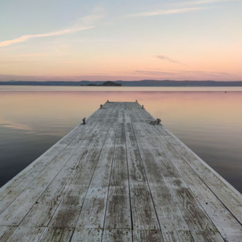 Photography titled "Sunset at the lake" by Emanuele De Vincenzo, Original Artwork, Digital Photography