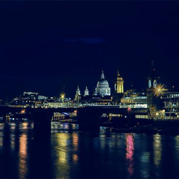 Photography titled "Night on the river" by Emanuele De Vincenzo, Original Artwork, Digital Photography