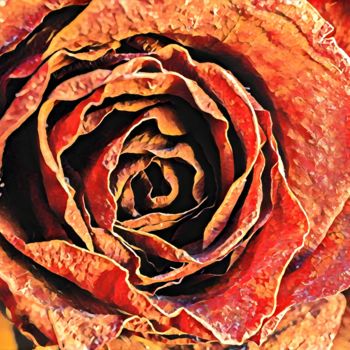 Фотография под названием "Eye of the rose" - Emanuele De Vincenzo, Подлинное произведение искусства, Манипулированная фотогр…