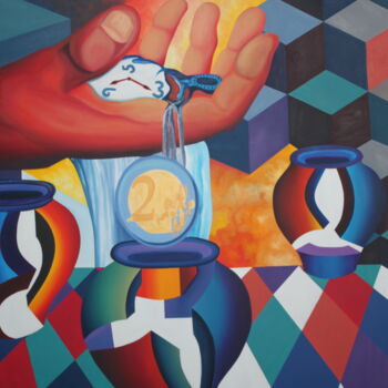 Картина под названием "O POBRE DE ESPÍRITO…" - Emanuel Aguiar, Подлинное произведение искусства, Масло