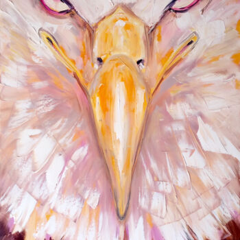 Картина под названием "Eagle" - Emanuel Titus Marginean, Подлинное произведение искусства, Масло Установлен на Деревянная ра…
