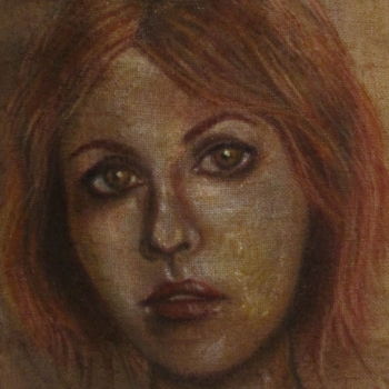Painting titled "viso-donna.jpg" by Emanuela Bianchi, Original Artwork, Acrylic