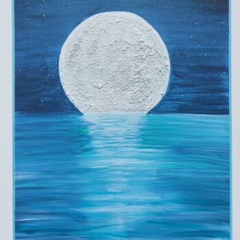 Schilderij getiteld "Wonderful moon" door Emanuela Lo Presti, Origineel Kunstwerk, Acryl
