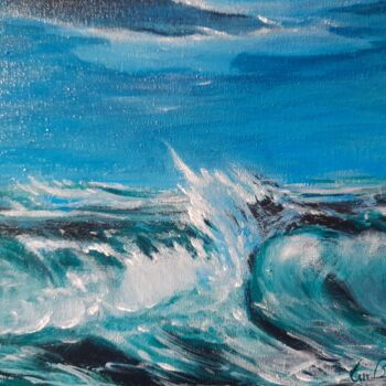 Peinture intitulée "Mare in tempesta" par Emanuele Bianco, Œuvre d'art originale, Acrylique