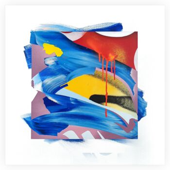 Peinture intitulée "Fragments of Moment…" par Emanuele Vittorioso, Œuvre d'art originale, Bombe aérosol Monté sur Châssis en…