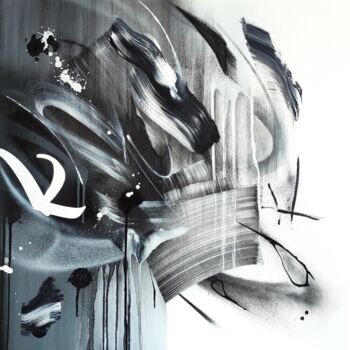 Картина под названием "Blackened 30" - Emanuele Vittorioso, Подлинное произведение искусства, Акрил Установлен на Деревянная…