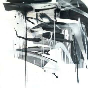 Картина под названием "Blackened 26" - Emanuele Vittorioso, Подлинное произведение искусства, Акрил Установлен на Деревянная…