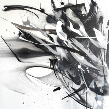 "Blackened 05" başlıklı Tablo Emanuele Vittorioso tarafından, Orijinal sanat, Sprey boya Alüminyum üzerine monte edilmiş