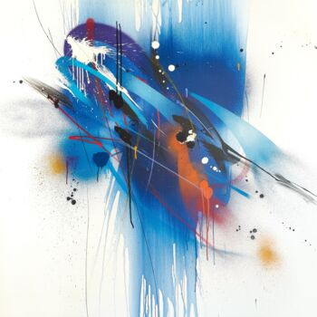 Peinture intitulée "Blueshift 16" par Emanuele Vittorioso, Œuvre d'art originale, Acrylique Monté sur Châssis en bois