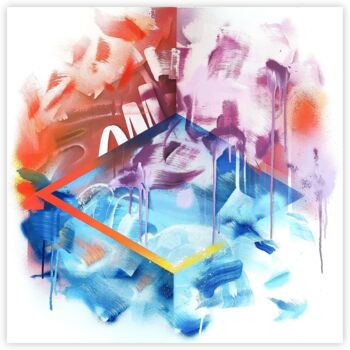 "Isometric Colours" başlıklı Tablo Emanuele Vittorioso tarafından, Orijinal sanat, Akrilik Ahşap Sedye çerçevesi üzerine mon…