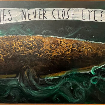 Pintura titulada "Fishes never close…" por Emanuel Perico, Obra de arte original, Acrílico