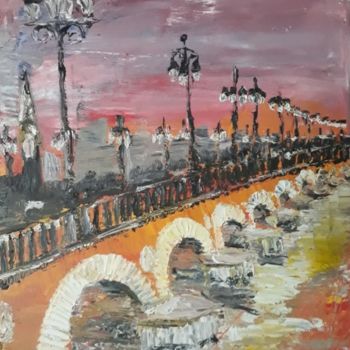 Painting titled "pont" by Oeilme, Original Artwork, Oil