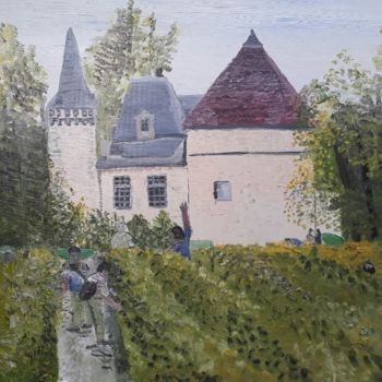 Peinture intitulée "Château d'Agassac h…" par Oeilme, Œuvre d'art originale, Huile