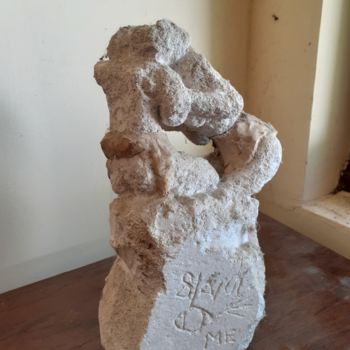 Sculpture titled "Le couple" by Oeilme, Original Artwork, Stone