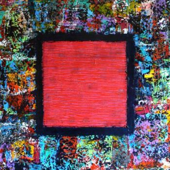 Painting titled "espace indécent" by Embe, Original Artwork, Oil