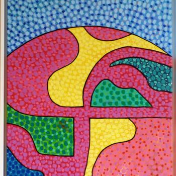 Painting titled "paturages" by Embe, Original Artwork