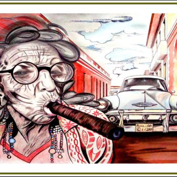 Painting titled "517-p-havana-cuba.j…" by Klaus Dusterhoft, Original Artwork, Acrylic