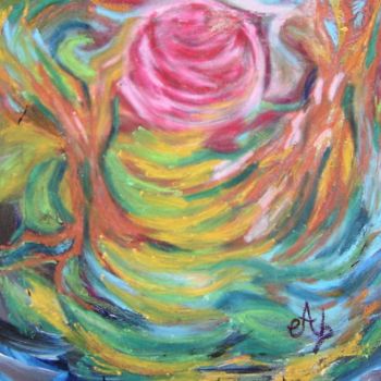 Painting titled "Dans l'ailleurs" by E. Angie Boucard, Original Artwork