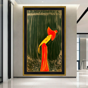 Картина под названием "The Hat" - Emela Brace (Nomolos), Подлинное произведение искусства, Акрил Установлен на Деревянная ра…