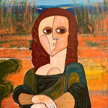 Painting titled "MONA LISA" by Emela Brace (Nomolos), Original Artwork, Acrylic