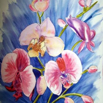 "orchidées" başlıklı Tablo Emeline Douteau tarafından, Orijinal sanat