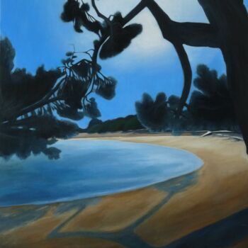 Картина под названием "Clair de lune" - Emese Chauvel, Подлинное произведение искусства, Акрил Установлен на Деревянная рама…