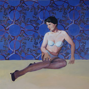 Painting titled "Shame" by Emilia Amaro, Original Artwork, Acrylic