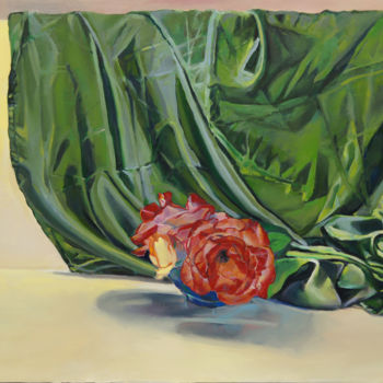 「Roses with green sa…」というタイトルの絵画 Emilia Amaroによって, オリジナルのアートワーク