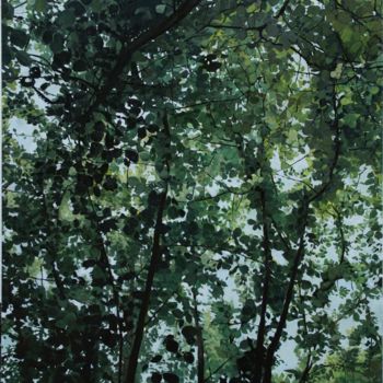 Schilderij getiteld "Woods" door Emilia Amaro, Origineel Kunstwerk, Acryl