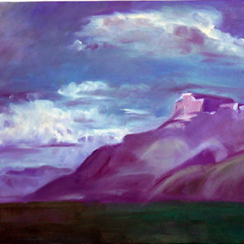 Malerei mit dem Titel "Monte penegal" von Emilia Amaro, Original-Kunstwerk, Öl