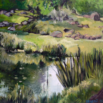 Painting titled "Botanic garden Szeg…" by Emilia Amaro, Original Artwork, Oil