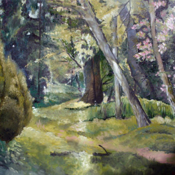 Peinture intitulée "Botanic garden in S…" par Emilia Amaro, Œuvre d'art originale, Huile