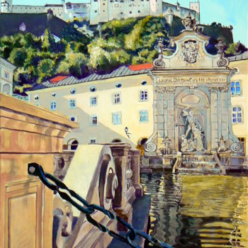 Malerei mit dem Titel "Salzburg" von Emilia Amaro, Original-Kunstwerk, Acryl