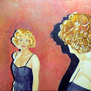 Malerei mit dem Titel "The Mannequin" von Emilia Amaro, Original-Kunstwerk, Acryl