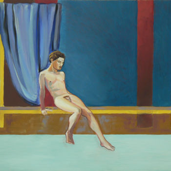 Malerei mit dem Titel "Dress rehearsal" von Emilia Amaro, Original-Kunstwerk, Acryl
