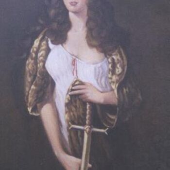 Painting titled "Joan of Arc" by Emil Gutman, Original Artwork