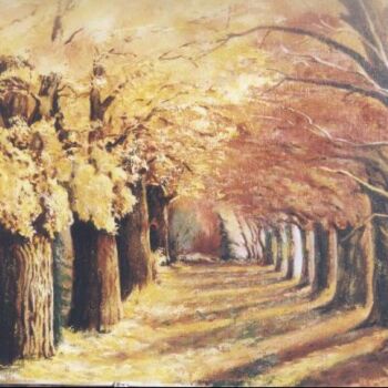 Painting titled "Oak serenity" by Emil Gutman, Original Artwork