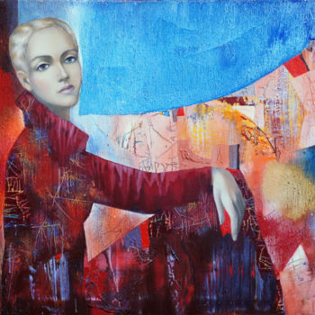 Malerei mit dem Titel "Original figurative…" von Emil Hasenrick, Original-Kunstwerk, Acryl Auf Andere starre Platte montiert