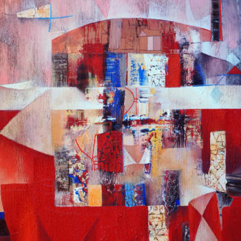 Schilderij getiteld "Original Abstrakte…" door Emil Hasenrick, Origineel Kunstwerk, Acryl Gemonteerd op Andere stijve panelen