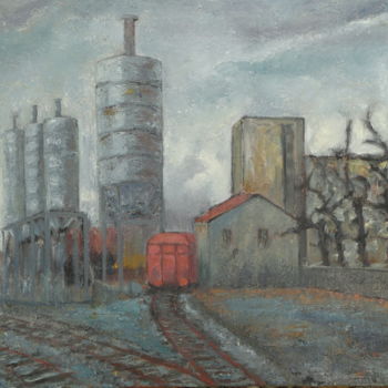 「"Friche industriell…」というタイトルの絵画 Emile Payaによって, オリジナルのアートワーク, オイル