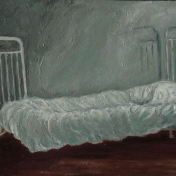 Pintura intitulada ""Le lit"" por Emile Paya, Obras de arte originais, Óleo